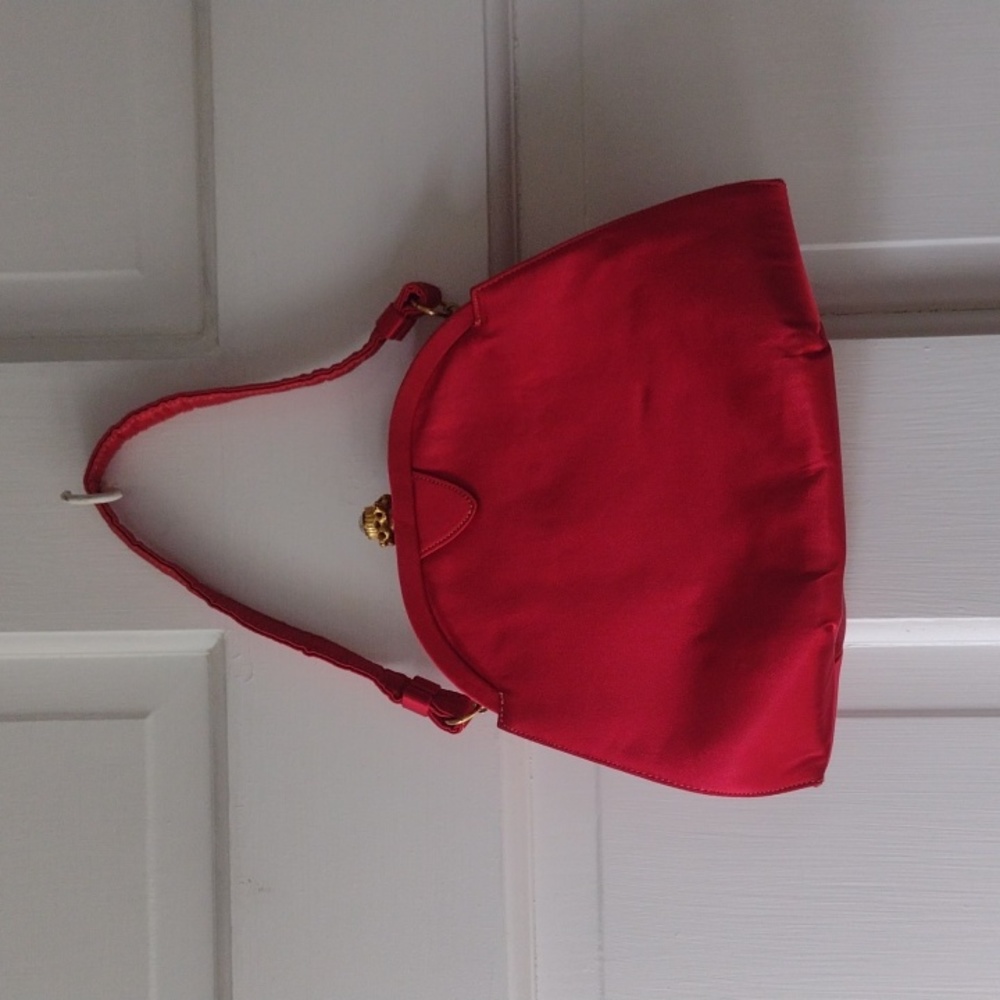 Mel-ton red satin evening bag never used
